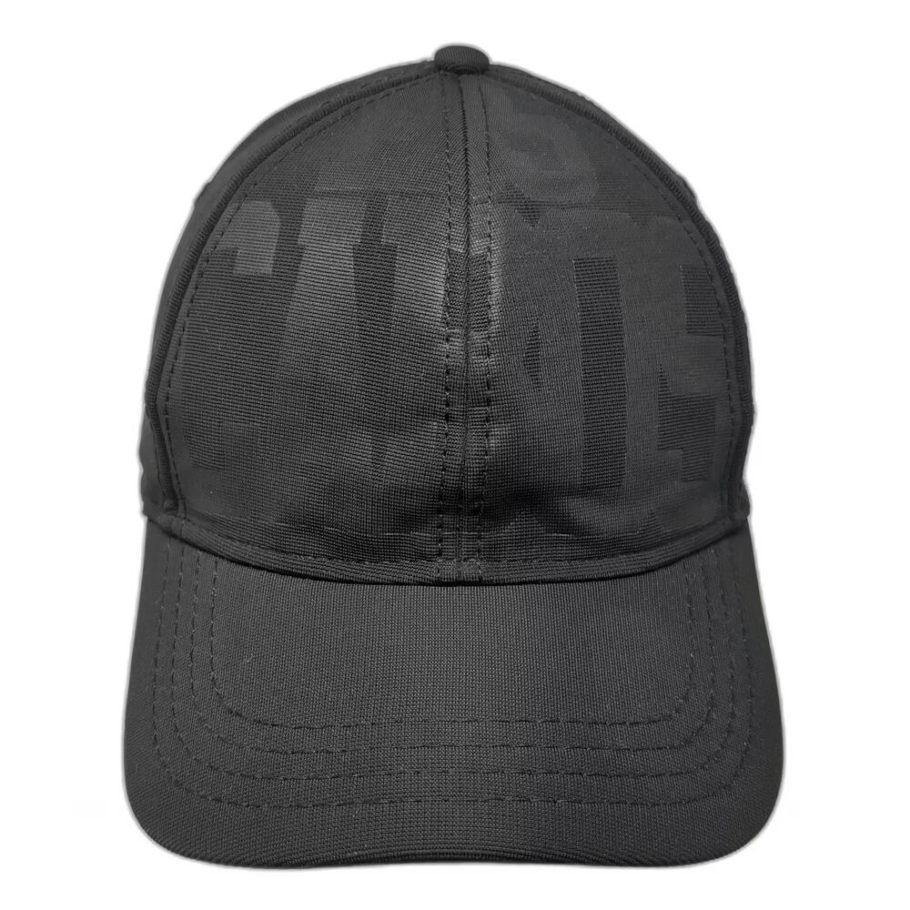 Banana Bay Baseball Cap Black Gray Los Cabos Coordinates Logo Slideback Hat OS